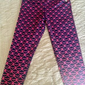 Vineyard Vines Pink and Blue Patterned Kids Leggings